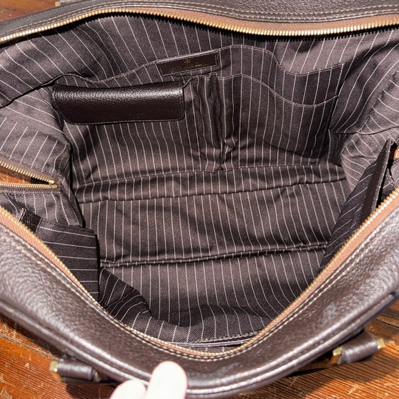 BROOKS BROTHERS  Vintage Brown Full Grain Thick Leather Briefcase Bag Gold Lock - Picture 14 of 16